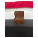 Wooden Wall-Mount Shelf With Two Drawers