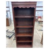 Wooden Bookshelf with Lighting