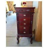 Jewelry Armoire With Five Drawers