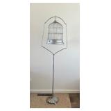 Metal Birdcage on Decorative Stand