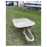 Rustic Metal Wheelbarrow