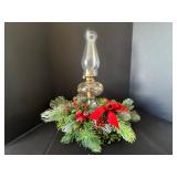 Glass Hurricane Lamp Centerpiece