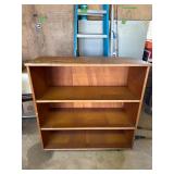 Wooden Shelf Unit With Three Shelves w Wheels