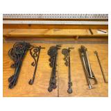 Lot of Decorative Metal Rods and Brackets