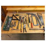 Collection of Mixed Hand Tools and Toolbox