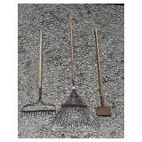 Set of Three Yard and Garden Tools
