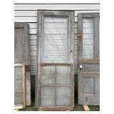 Vintage Farm Door and Window Sash Set