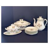 Porcelain Set with Floral Pattern