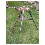 Pipe Vise with Pipe Bender on Tripod Stand