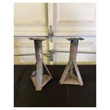 Pair of Adjustable Metal Jack Stands
