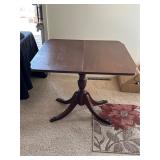 Union-Made Drop-Leaf Wooden Side Table