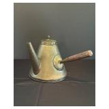Handmade Brass Kettle w/ Wooden Handle