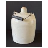 Stoneware Jug w/ Wire Bail Handle and Cork