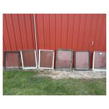 Lot of 23 Window Sashes in Mixed Frames