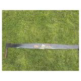 Hand-Painted Long Saw with Rustic Farm Scene