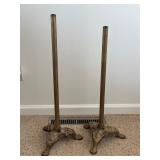 Pair of Brass Lamp Bases with Ornate Feet