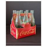 Vintage Coca-Cola 6-Bottle Carrier with Bottles