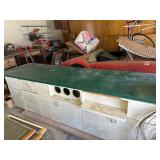 Large Multi-Compartment Workbench with Green Top