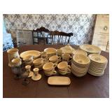 Stoneware Dinnerware w/ Floral Motif