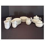 White Porcelain Tea and Dining Set