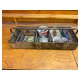 Rustic Metal Tool Caddy with Compartments