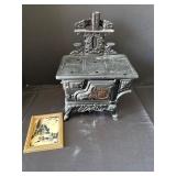 Cast Iron Toy Stove & Reliance Silhouette in Frame