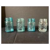 Four Ball Mason Glass Jars