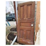 Vintage Wooden Farm Door With Panel Design