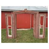 Barn Wood Wedding Arch with Siding Panels