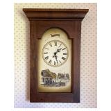 Wall Clock with Rustic Wooden Frame