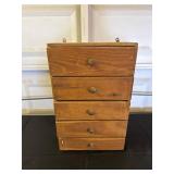 Wooden Five-Drawer Organizer Cabinet