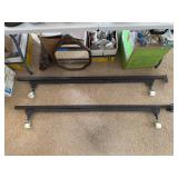 Metal Partial Bed Frame with Wheels