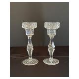 Faceted Crystal Candle Holders