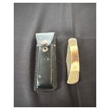 Parker-Edwards Folding Knife with Leather Sheath