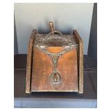 Wooden Coal Scuttle With Shovel
