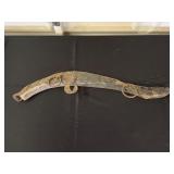Rustic Metal Oxen Yoke Fragment with Metal Rings