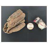 Rawlings Little League Baseballs and Vintage Glove