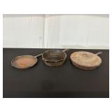Set of Three Cast Iron Pans