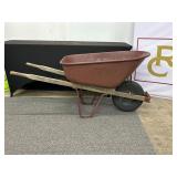 Metal Wheelbarrow w/ Wooden Handles