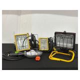 Lot of Portable Work Lights with Cords