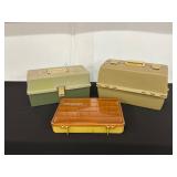 Three Fishing Tackle Boxes
