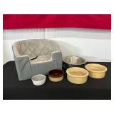 Pet Bed and Bowls