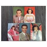 Five Vintage Hollywood Post Cards