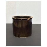 Brown Glazed Stoneware Crock