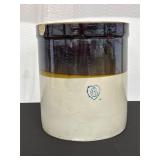 Stoneware Crock with Heart and 6 Marking