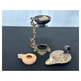 Collection of Vintage Oil Lamps and...
