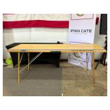 Wooden Folding Table With Measurement Ruler