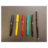 Set of Six Assorted Fountain Pens