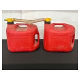 Red 5-Gallon Gasoline Containers