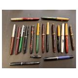 Collection of Vintage Fountain Pens and Parts